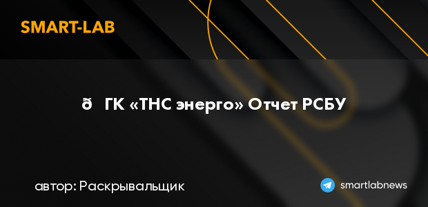 🔎ГК «ТНС энерго» Отчет РСБУ | smartlab.news